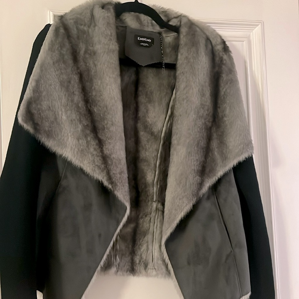Bebe suede fur jacket